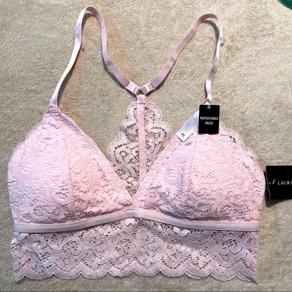 Laura Ashley 2 lace bralettes size M